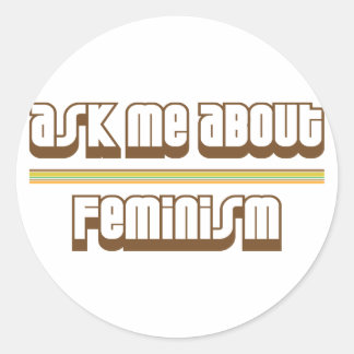 Sticker Rond Me questionner sur le féminisme