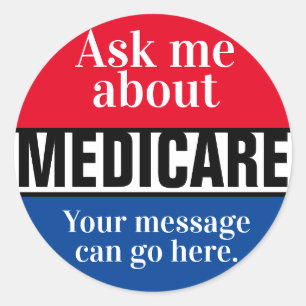 Sticker Rond Me questionner sur Medicare