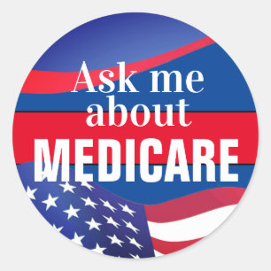 Sticker Rond Me questionner sur Medicare