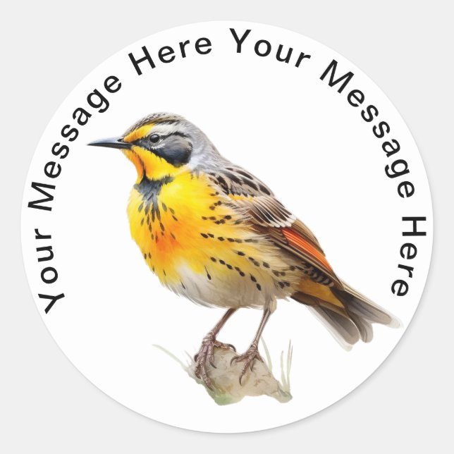 Sticker Rond Meadowlark orientale (Devant)