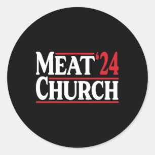 Sticker Rond Meat Church 24 BBQ