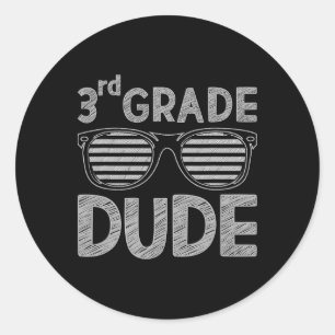 Sticker Rond Mec de 3e Professeurs Élèves de Troisième Rentree
