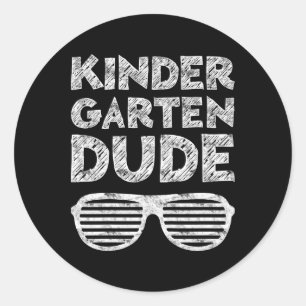 Sticker Rond Mec de la maternelle retour à l'école