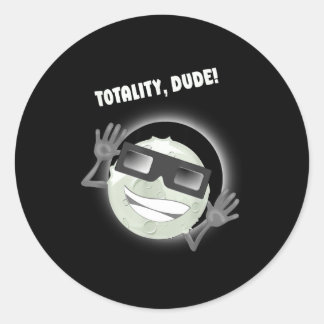 Sticker Rond Mec de la Totalité de l'Éclipse Solaire