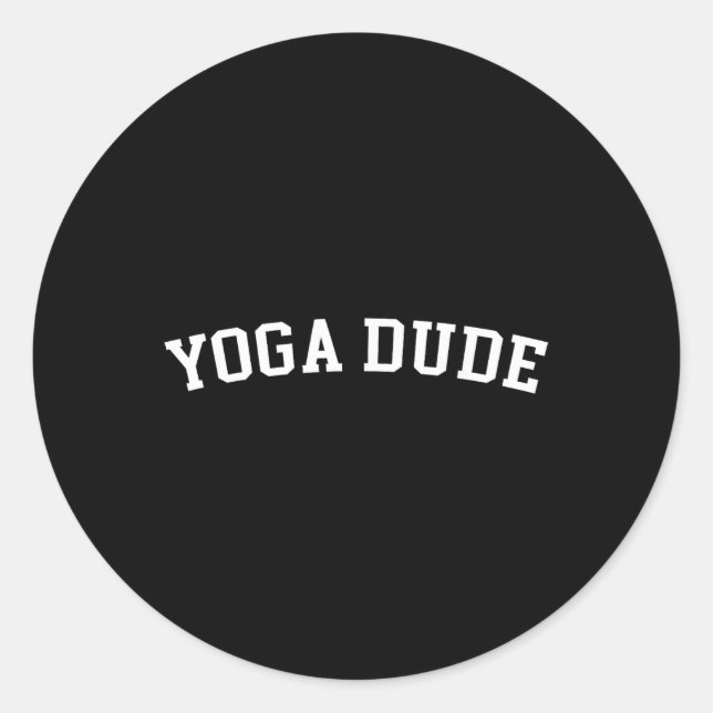 Sticker Rond Mec de yoga  (Devant)