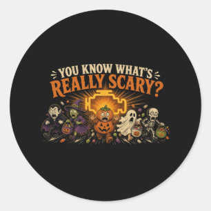 Sticker Rond Mécanicien de la lumière du moteur de vérification