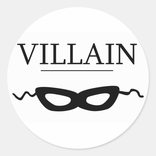 Sticker Rond Méchant (Devant)