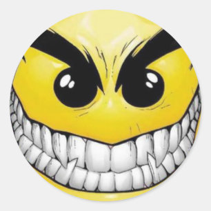Sticker Rond méchant