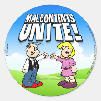 Sticker Rond Mécontents Unissez-vous