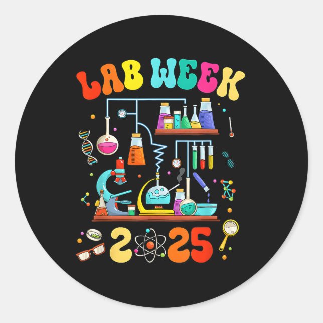 Sticker Rond Med Lab Tech Lab Week 2025 Mystery Machine Of Diag (Devant)