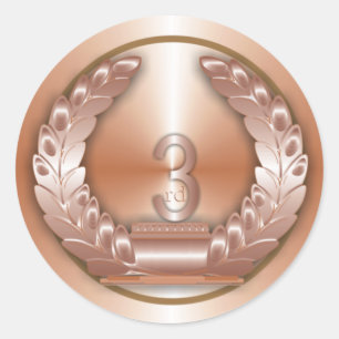 Sticker Rond Médaille de bronze
