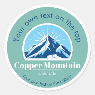 Sticker Rond Médaille de la station de ski de Copper Mountain C
