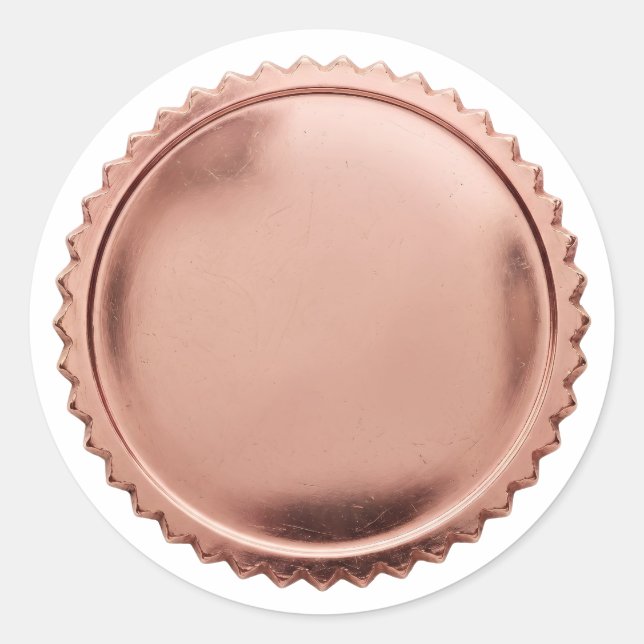 Sticker Rond Médaille de récompense en étoile éclatée avec feui (Devant)
