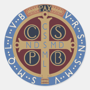 Sticker Rond Médaille de saint Benoît