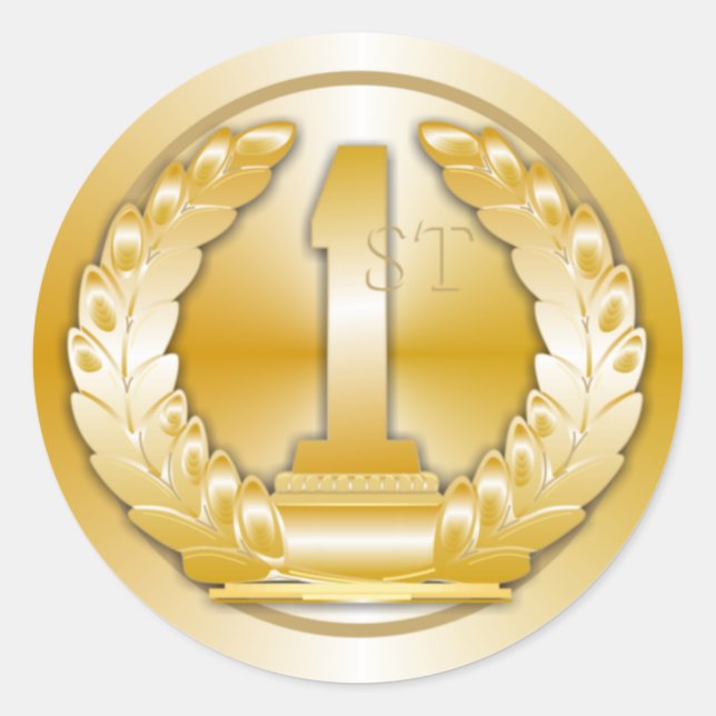 Sticker Rond Médaille d'or (Devant)