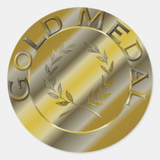 Sticker Rond Médaille d'or