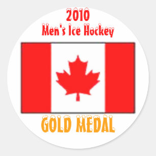 Sticker Rond Médaille d'or du hockey sur glace masculin 2010