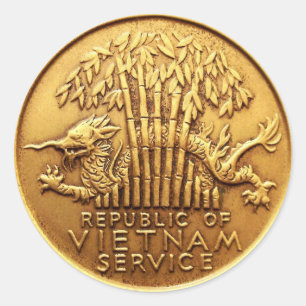 Sticker Rond Médaille du service du Vietnam