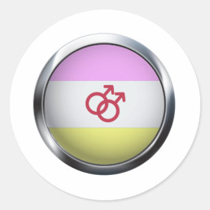 STICKER ROND MÉDALLION DE LA FIERTÉ