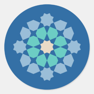 Sticker Rond Médallion Turquoise Tranquillité