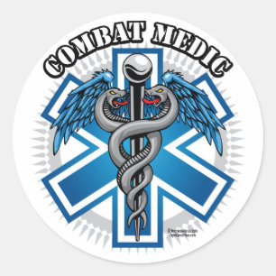 Sticker Rond Médecin de combat