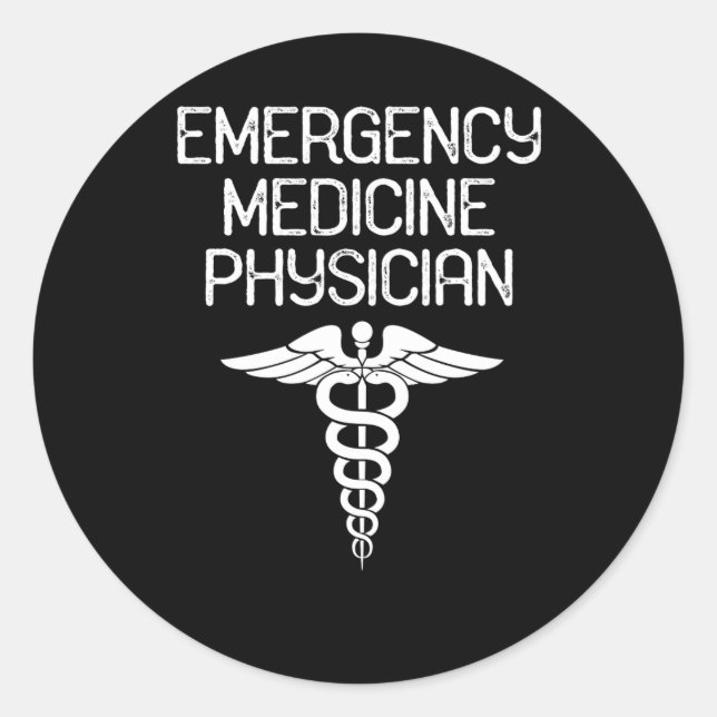 Sticker Rond Médecin d'urgence Médecin d'urgence (Devant)