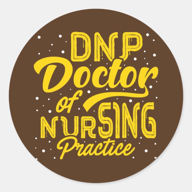 Sticker Rond Médecin en soins infirmiers du PND inspirant infir (Devant)