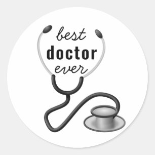 Sticker Rond Médecin Exceptionnel Personnalisé Merci Médecin