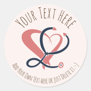 Sticker Rond Médecin, infirmière, ambulancier, modèle de cadeau