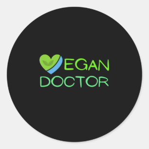 Sticker Rond médecin vegan