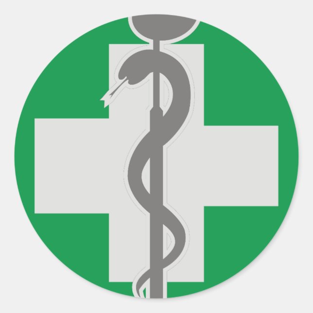 STICKER ROND MÉDECINE (Devant)
