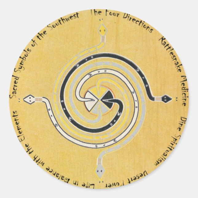 Sticker Rond Médecine des serpents 1 (Devant)