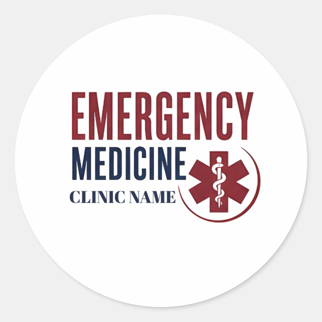 Sticker Rond Médecine d'urgence Santé (Devant)