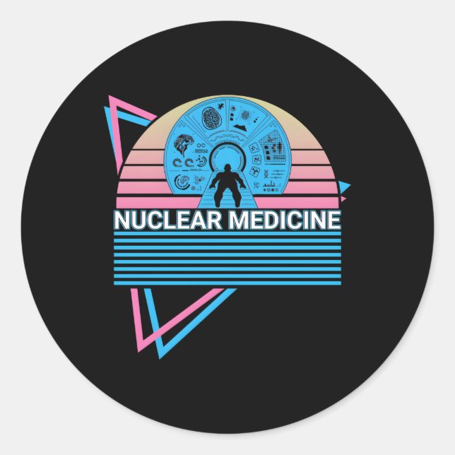Sticker Rond Médecine nucléaire (Devant)