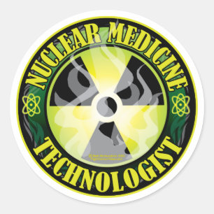Sticker Rond Médecine nucléaire Tech 2