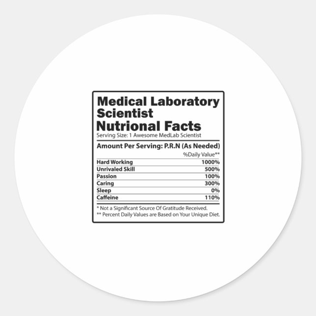 Sticker Rond Medical Lab Scientists | Laboratory Chemistry Gift (Devant)