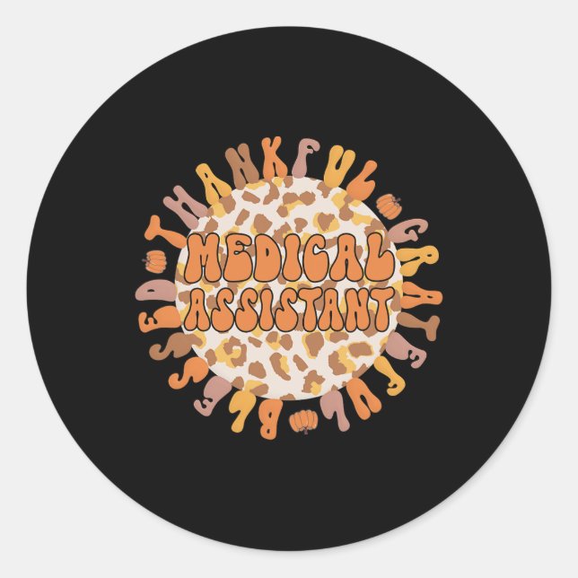 Sticker Rond Médicale Istant Thanksgiving Med Istant (Devant)