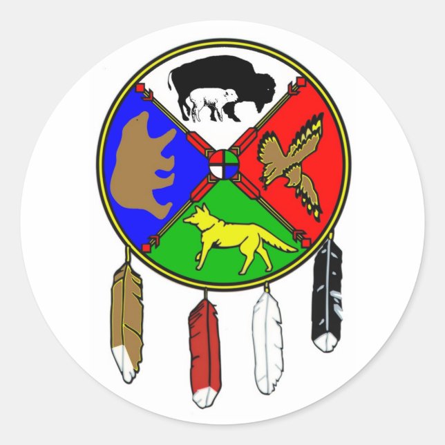 Sticker Rond Medicine Wheel (Devant)