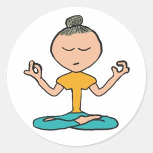 Sticker Rond Méditation