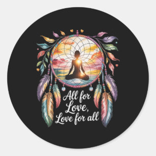 Sticker Rond Méditation spirituelle du chakra de yoga
