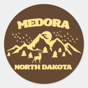 Sticker Rond Medora, Dakota du Nord