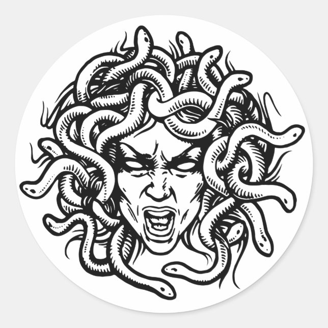 Sticker Rond Medusa (Devant)