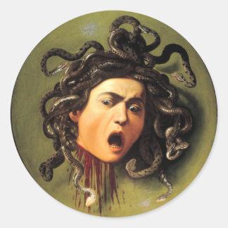 Sticker Rond Medusa, Caravaggio