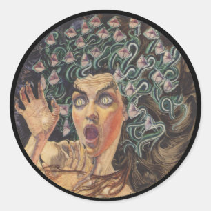 Sticker Rond Méduse 1895