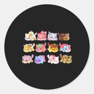 Sticker Rond Meemeow Cats Plush