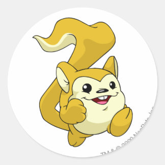 Sticker Rond Meerca Jaune