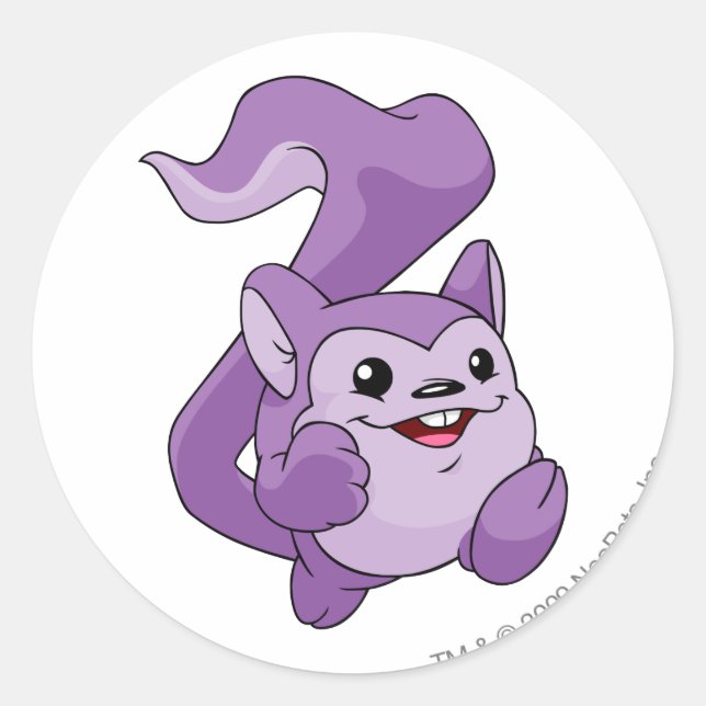 Sticker Rond Meerca Purple (Devant)