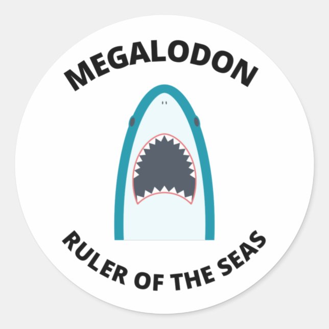 Sticker Rond Megalodon (Devant)