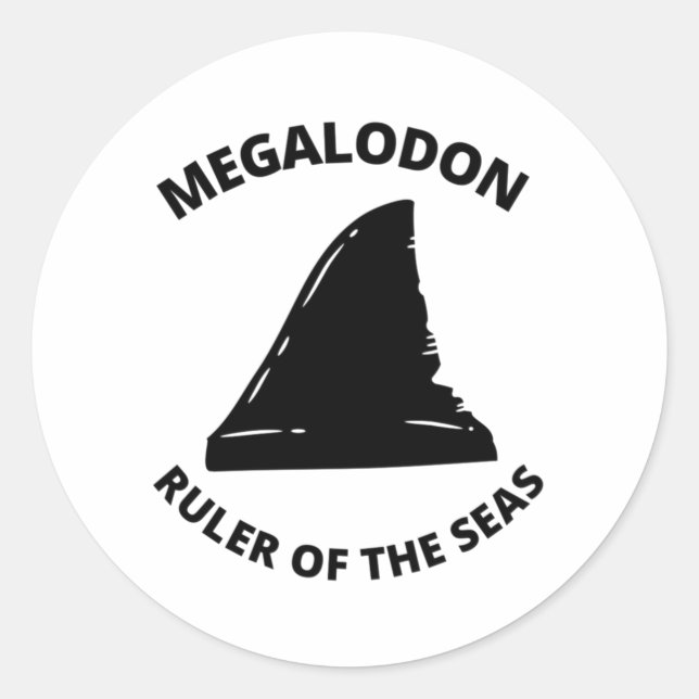 Sticker Rond Megalodon (Devant)