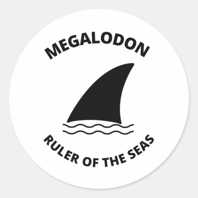 Sticker Rond Megalodon (Devant)